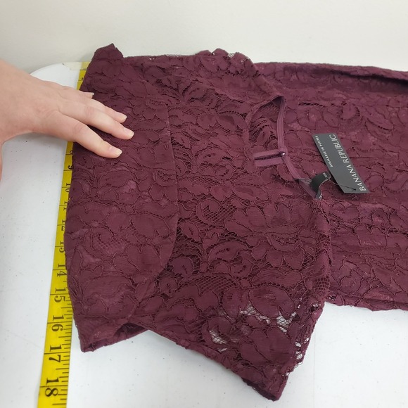 Banana Republic Womens Floral Lace Maxi Dress Size 4 Party Wedding Formal - Picture 7 of 12